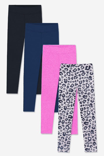 4-Pack Simply Soft Luxe Legging - Black | Navy | Dark Pink | Taupe Black Leopard - NEW!