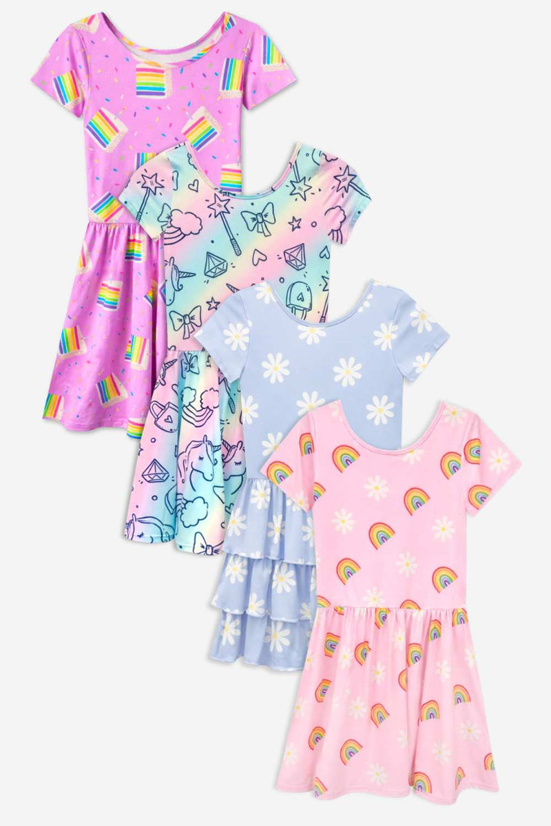 4-Pack Simply Soft Short Sleeve Dress