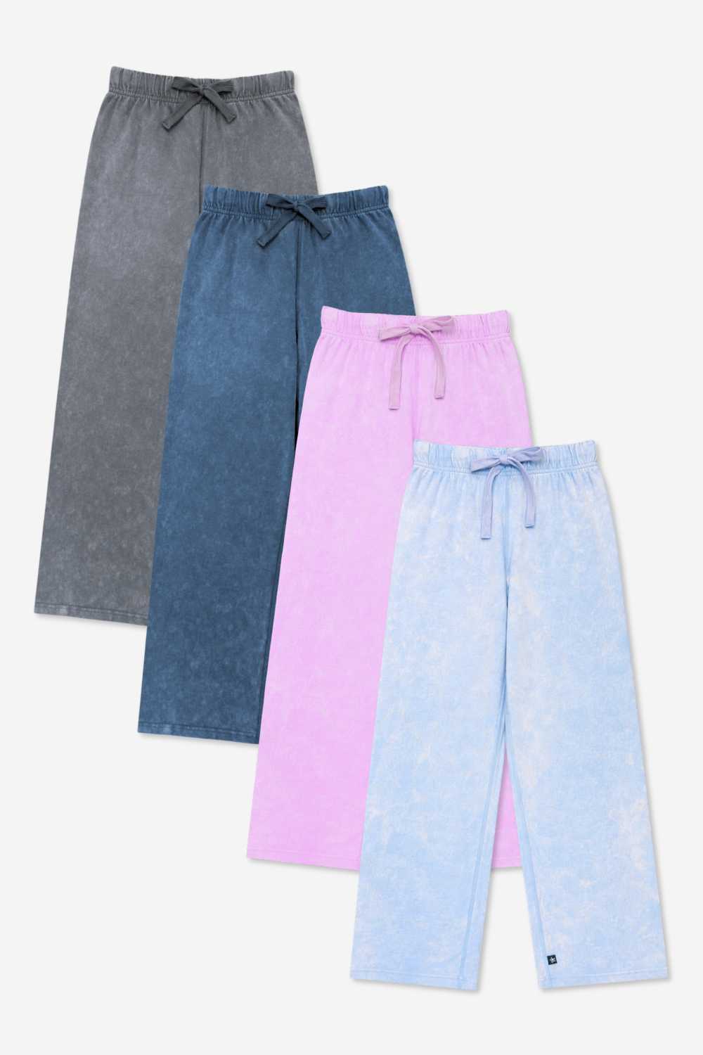4 Pack - Vintage Washed Cotton Wide Leg Pant