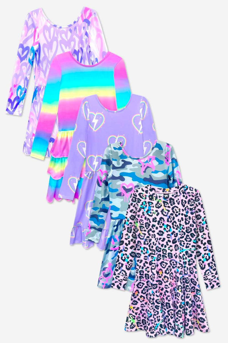 5-Pack Simply Soft L/S Dress