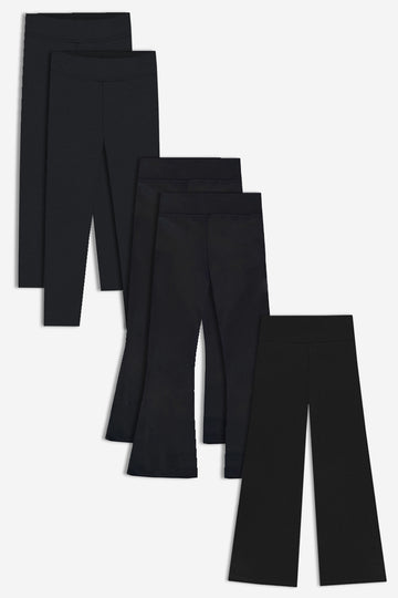 5-Pack Black Simply Soft Luxe Bottoms Combo - Black - NEW!