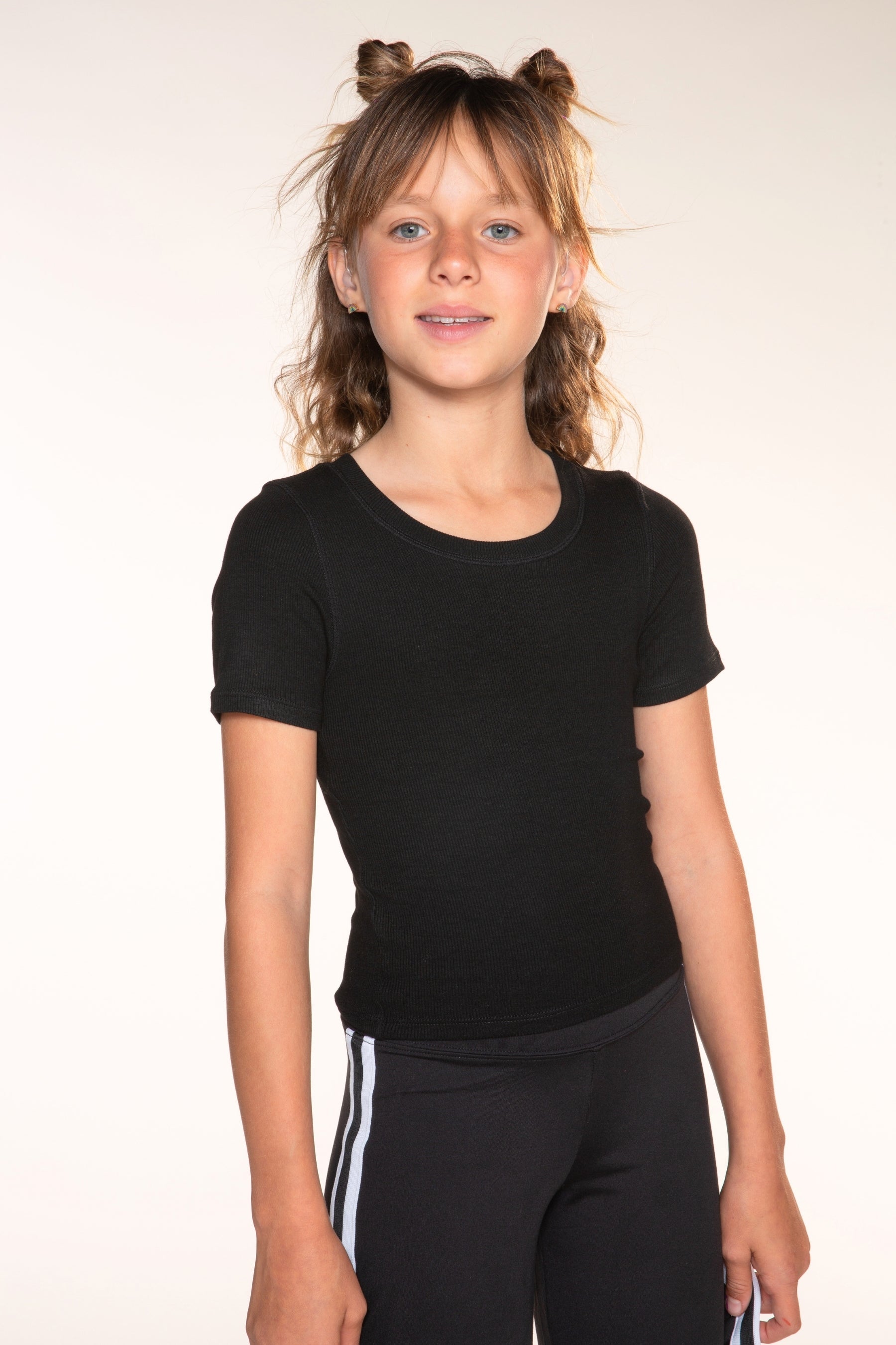 Ultra-Soft Ribbed Fitted Tee - Light Ash Grey - NEW!