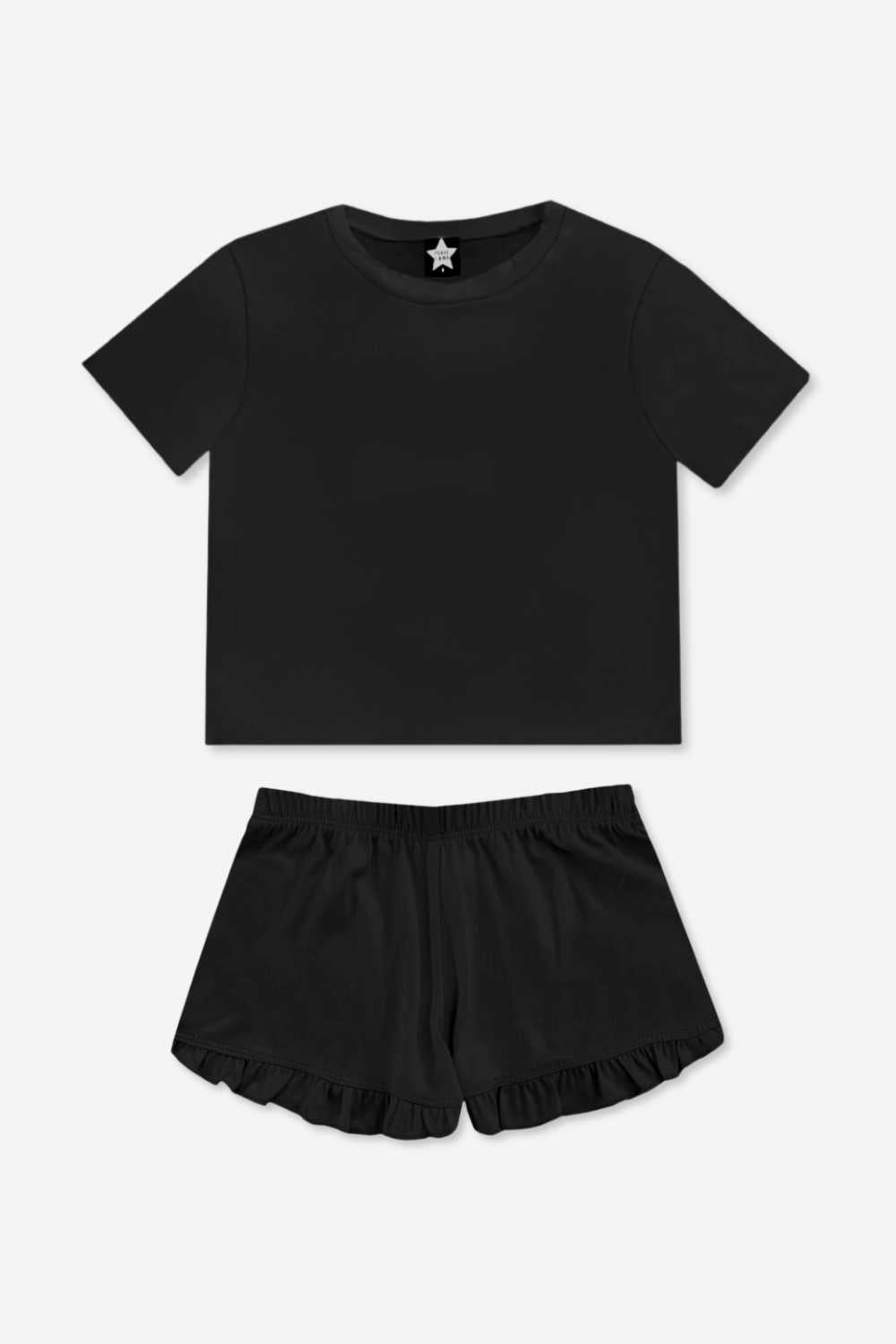 Simply Soft Easy Tee & Ruffle Short Pack - Blush Mauve Tie Dye