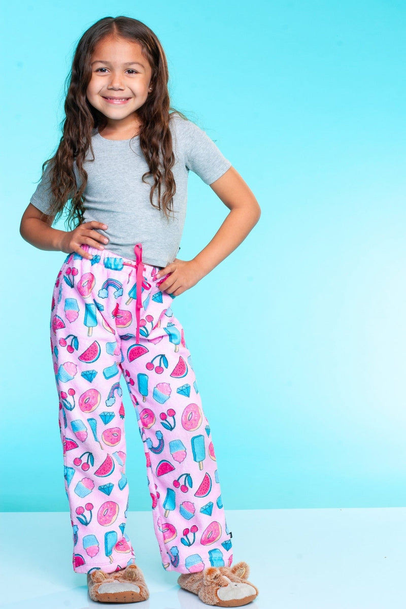 Multipack: Fuzzy Plush Karate Pant - Pink Cherry Rainbow | Mint Pink Makeup - Image 3