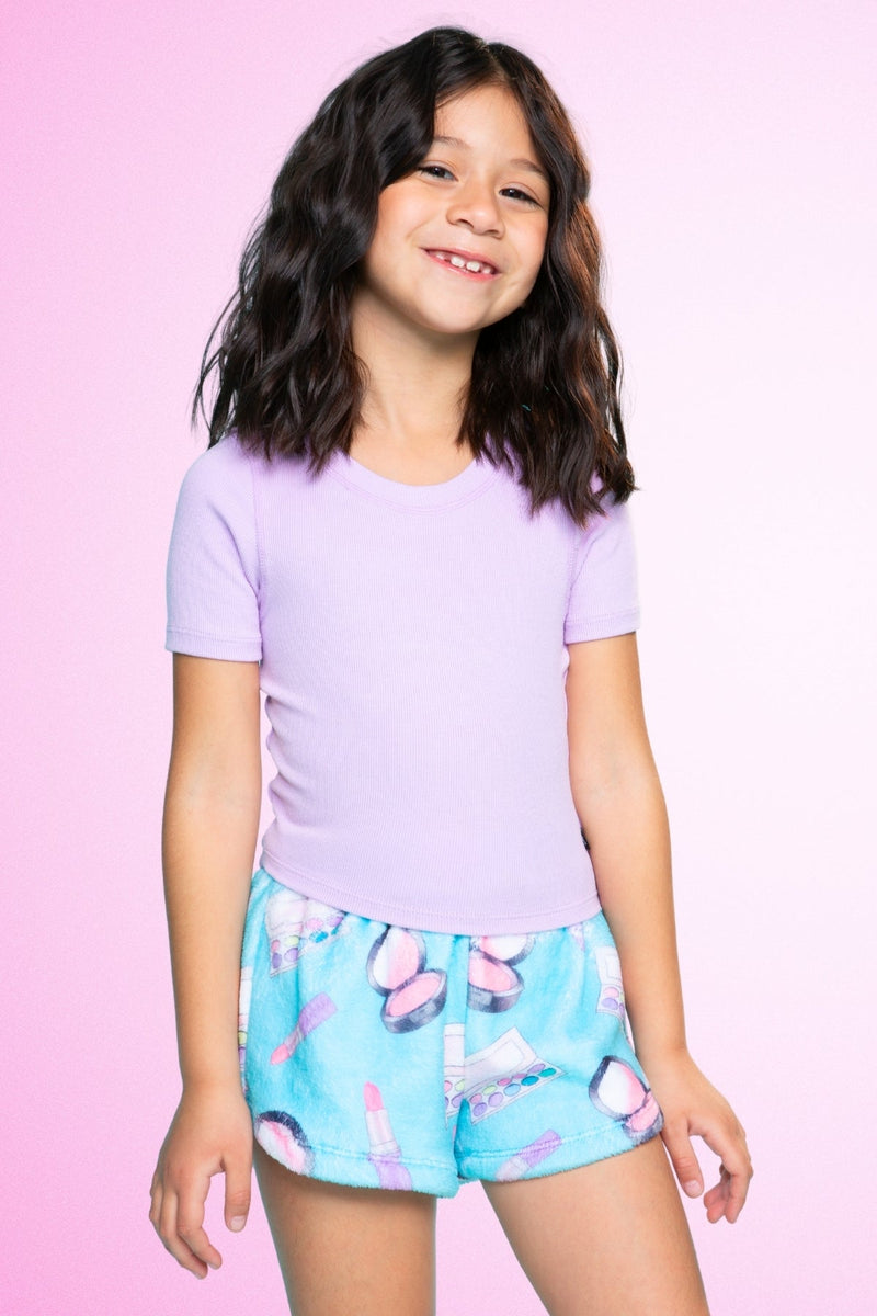 Multipack: Fuzzy Plush Dolphin Short - Mint Pink Makeup | Rainbow Ombre Smile - Image 3