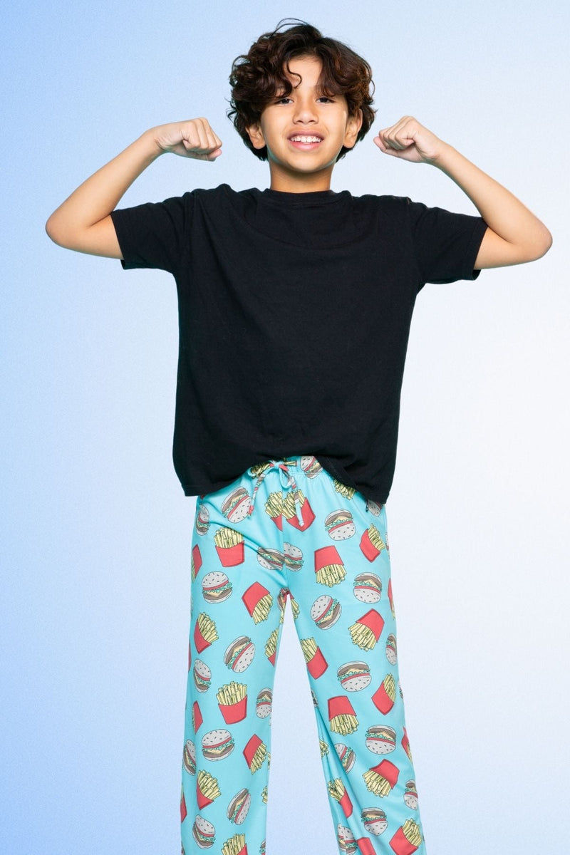 Multipack: Simply Soft Karate Pant - Burger & Fries | Ice Blue Sports Gamer - Image 2
