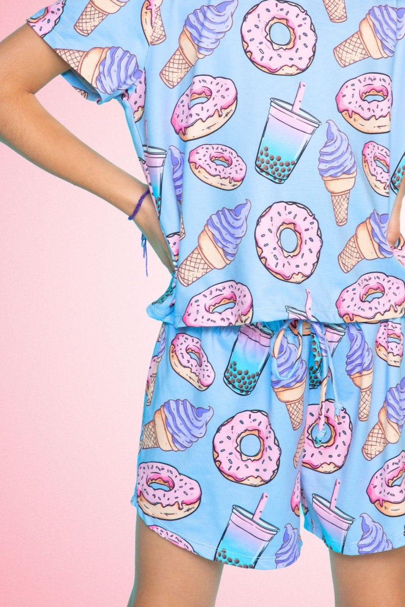 Simply Soft Easy Tee & Dolphin Short - Ice Cream Donut Boba - Image 4