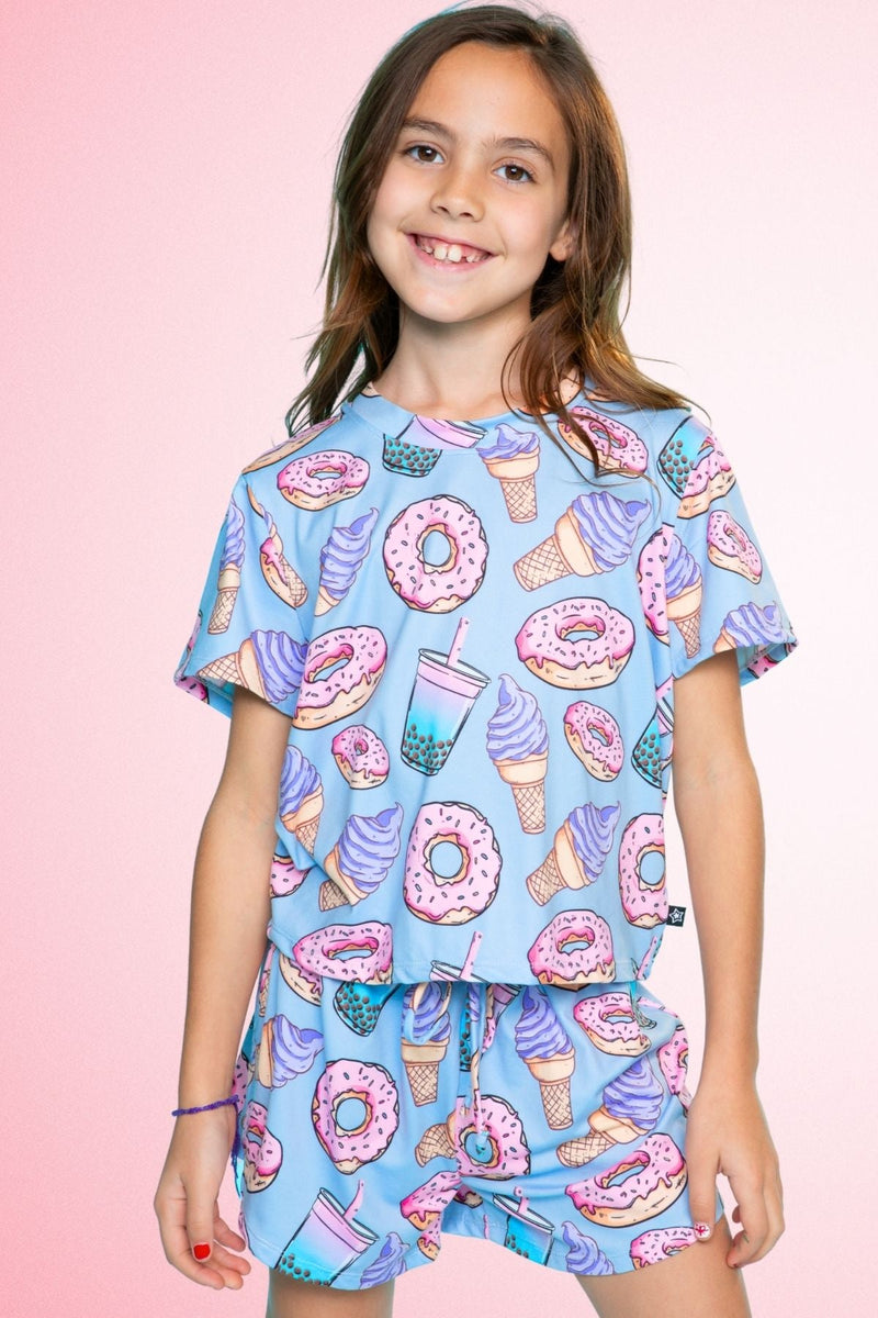 Simply Soft Easy Tee & Dolphin Short - Ice Cream Donut Boba - Image 2