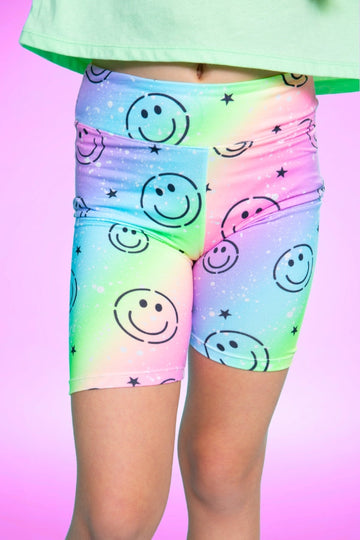 Simply Soft Biker Short - Rainbow Ombre Smile - NEW!