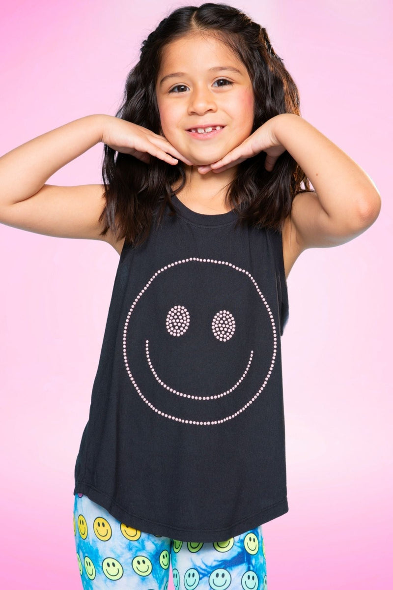 Multipack: Simply Soft Shirttail Tank & High Shine Biker Short - Black Studded Pearl Smile | Foil Rainbow Mermaid - Image 3