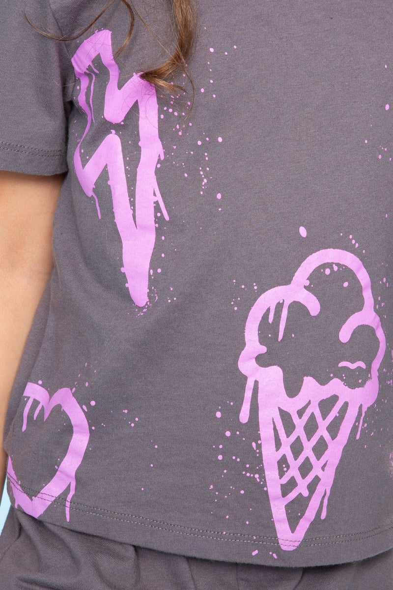 Washed Cotton Easy Tee & Dolphin Short Set
