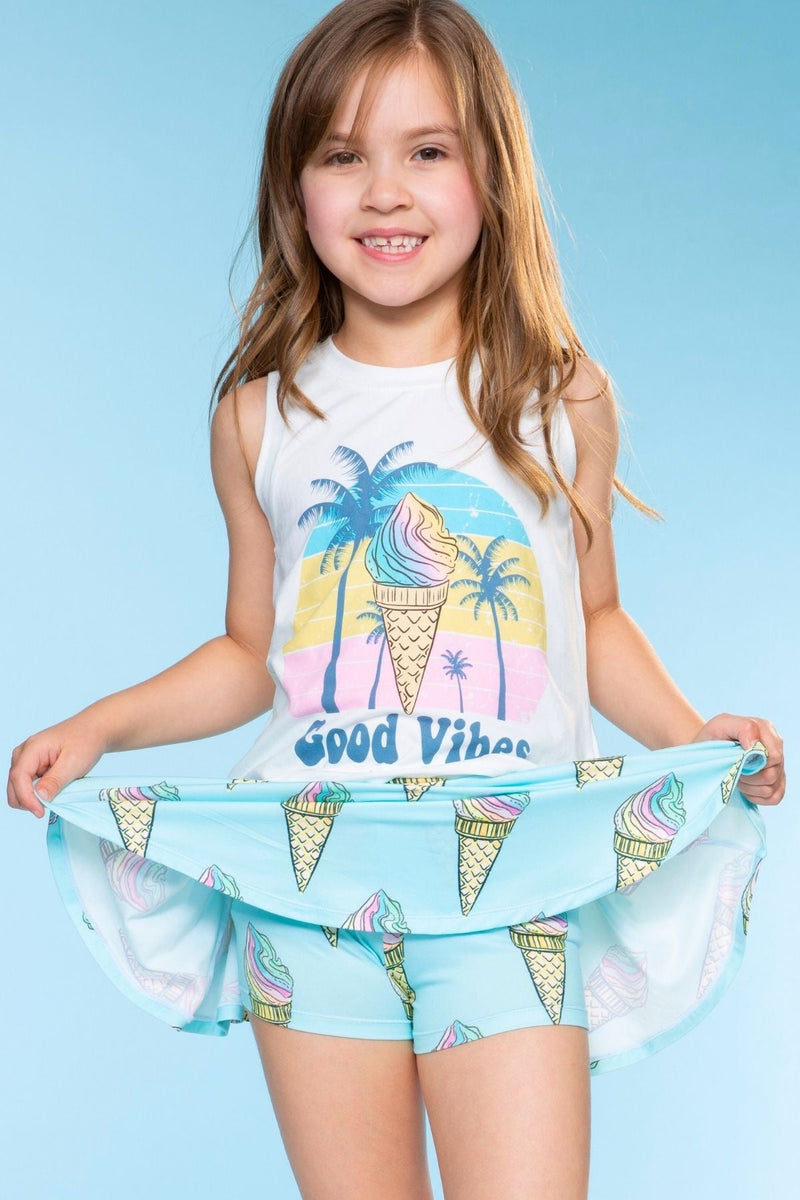 Simply Soft Skort - Mint Rainbow Ice Cream - Image 2