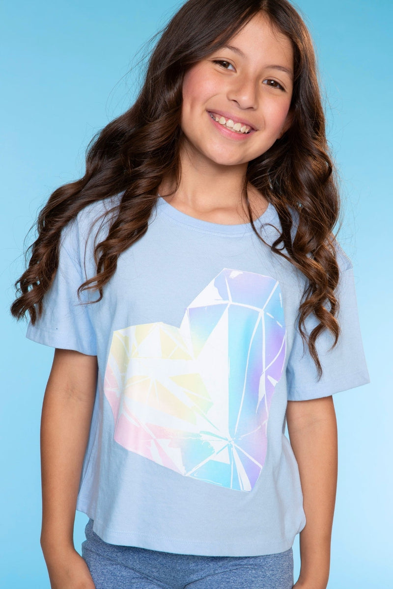 Multipack: Washed Cotton Drop Shoulder Tee - Pink Cowboy Boot | Blue Diamond Heart | Black Leopard Star - Image 4