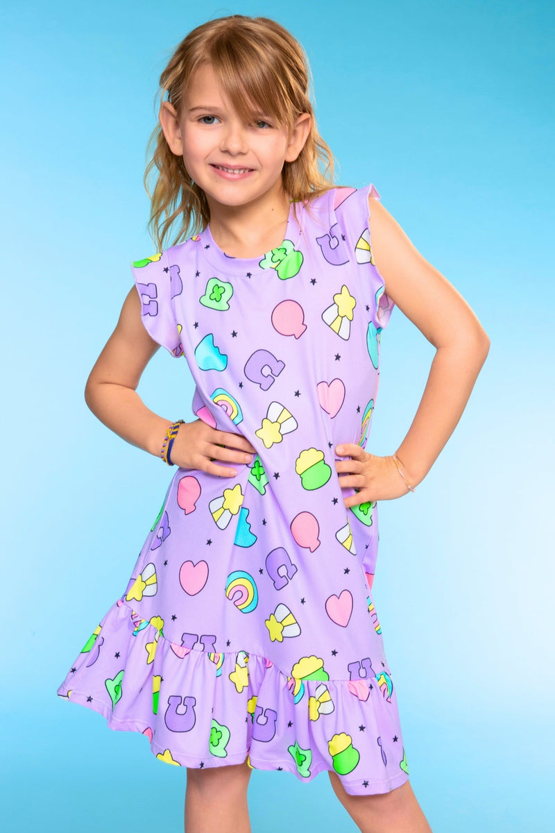 Multipack: Simply Soft Short Sleeve & Flutter Sleeve Nightgown - Lilac Marshmallow Charms | Neon Pink S'mores - Image 2