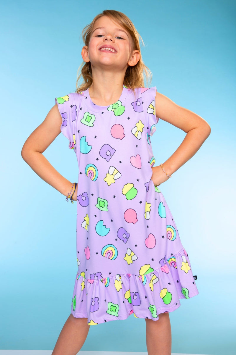 Multipack: Simply Soft Short Sleeve & Flutter Sleeve Nightgown - Lilac Marshmallow Charms | Neon Pink S'mores - Image 3