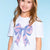 White Floral Bow - NEW!