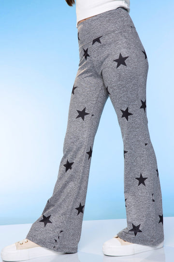 Simply Soft Luxe Flare Legging. - Steel Black Stars - NEW!