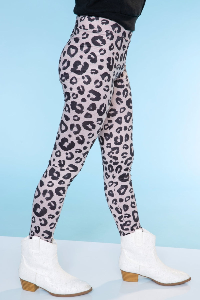 Simply Soft Luxe Mid-Rise Long Legging - Taupe Black Leopard