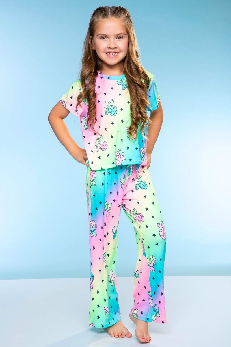 Simply Soft Easy Tee & Karate Pant - Rainbow Ringpop - NEW! - Image 1