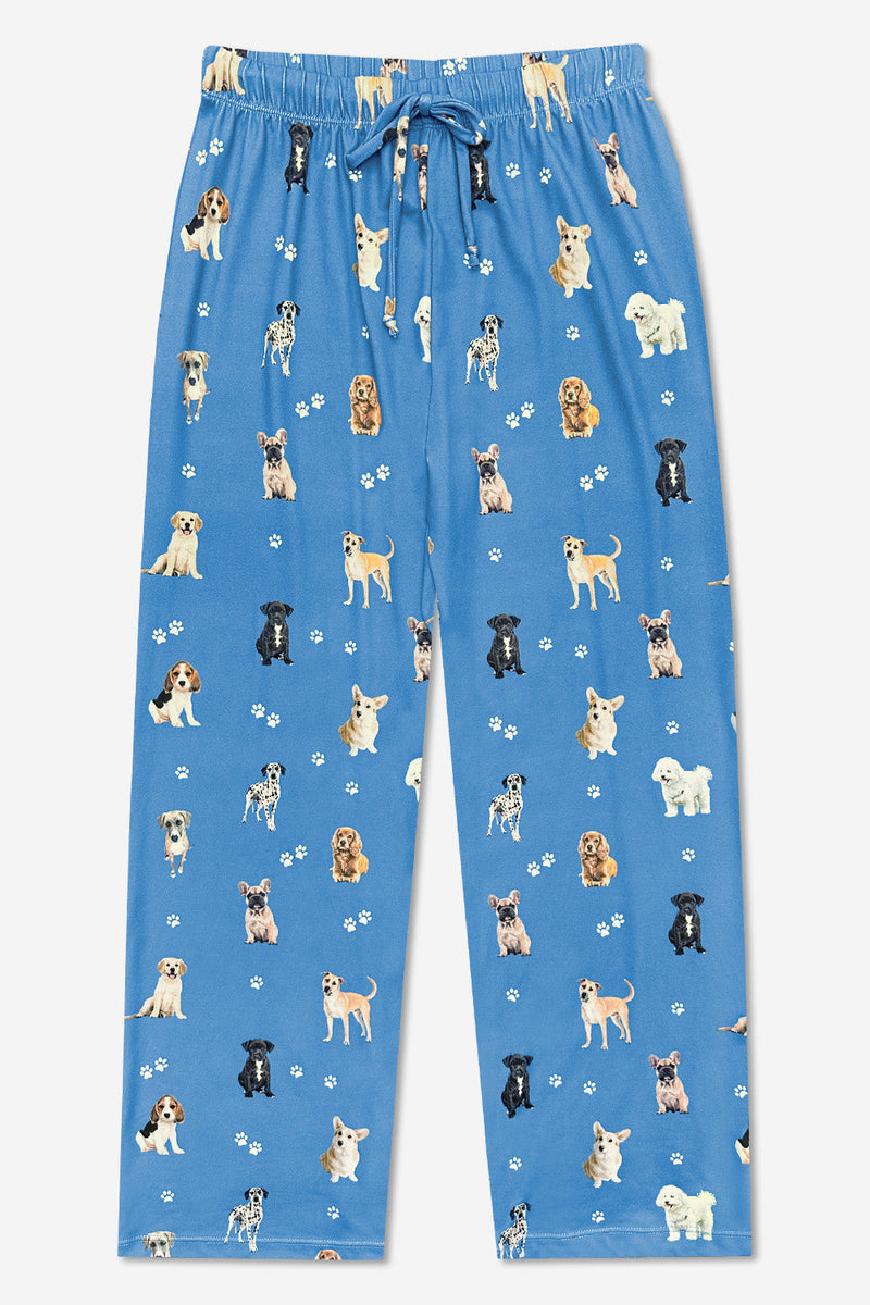 Simply Soft Karate Pant. - Vintage Blue Puppy