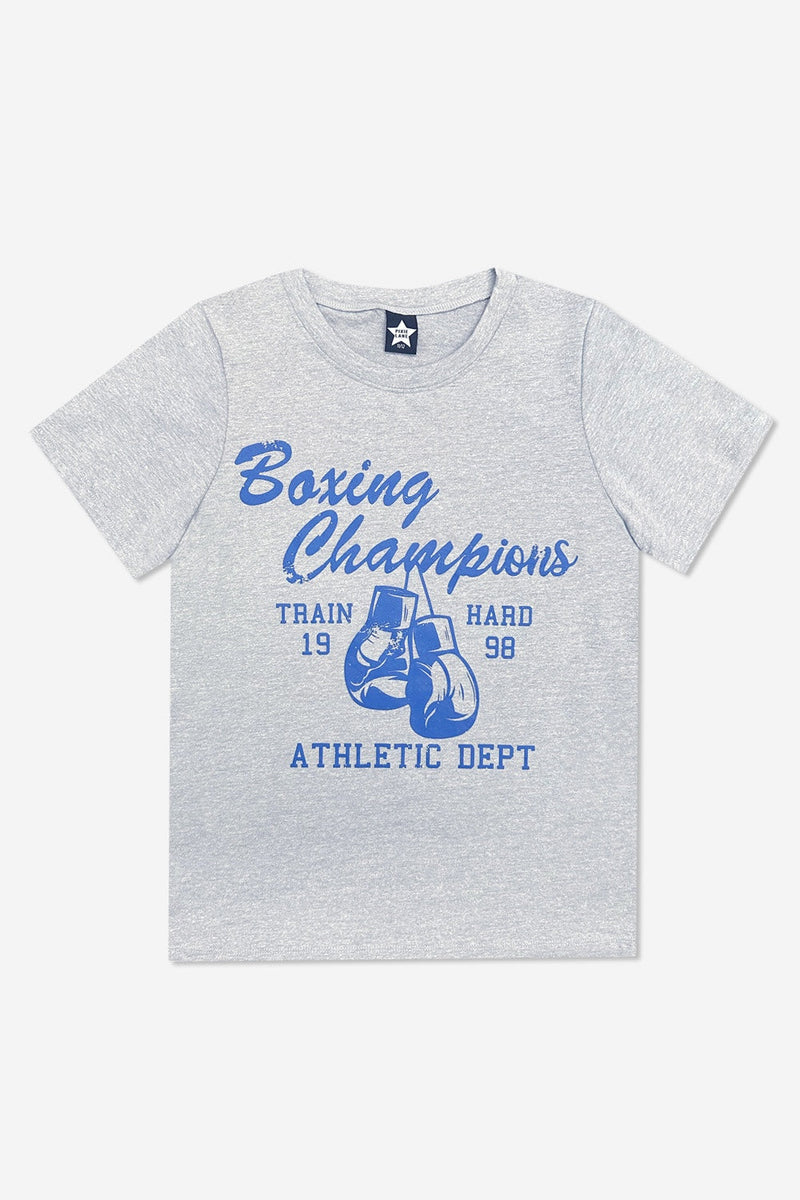 Triblend Graphic Tee - Lt Grey Boxing Champ