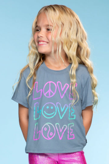 Simply Soft Easy Tee - Denim Rainbow Love - NEW!