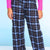 Black White Blue Plaid - NEW!