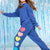 Washed Navy Rainbow Hearts - NEW!