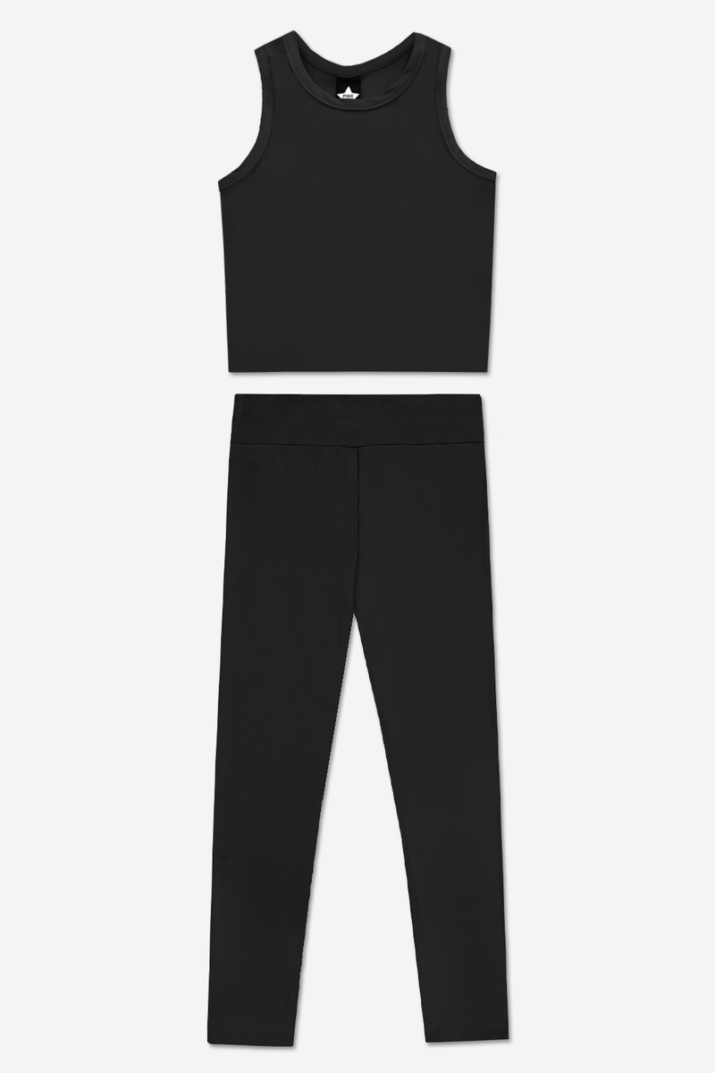 Simply Soft Luxe Racerback Tank & Mid-Rise Legging Set - Black