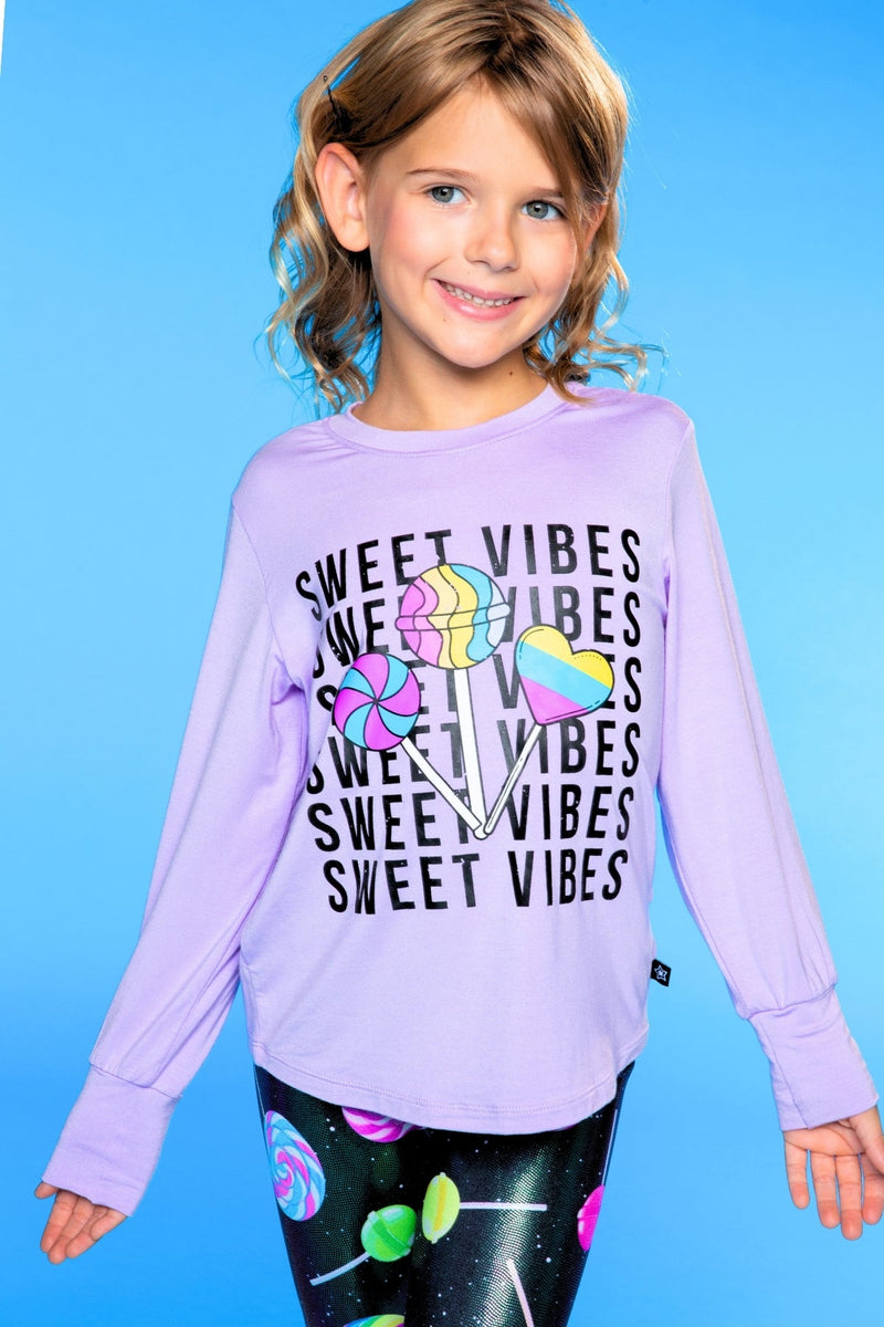 Modal Long Sleeve Shirttail Top - Lilac Sweet Vibes - NEW!