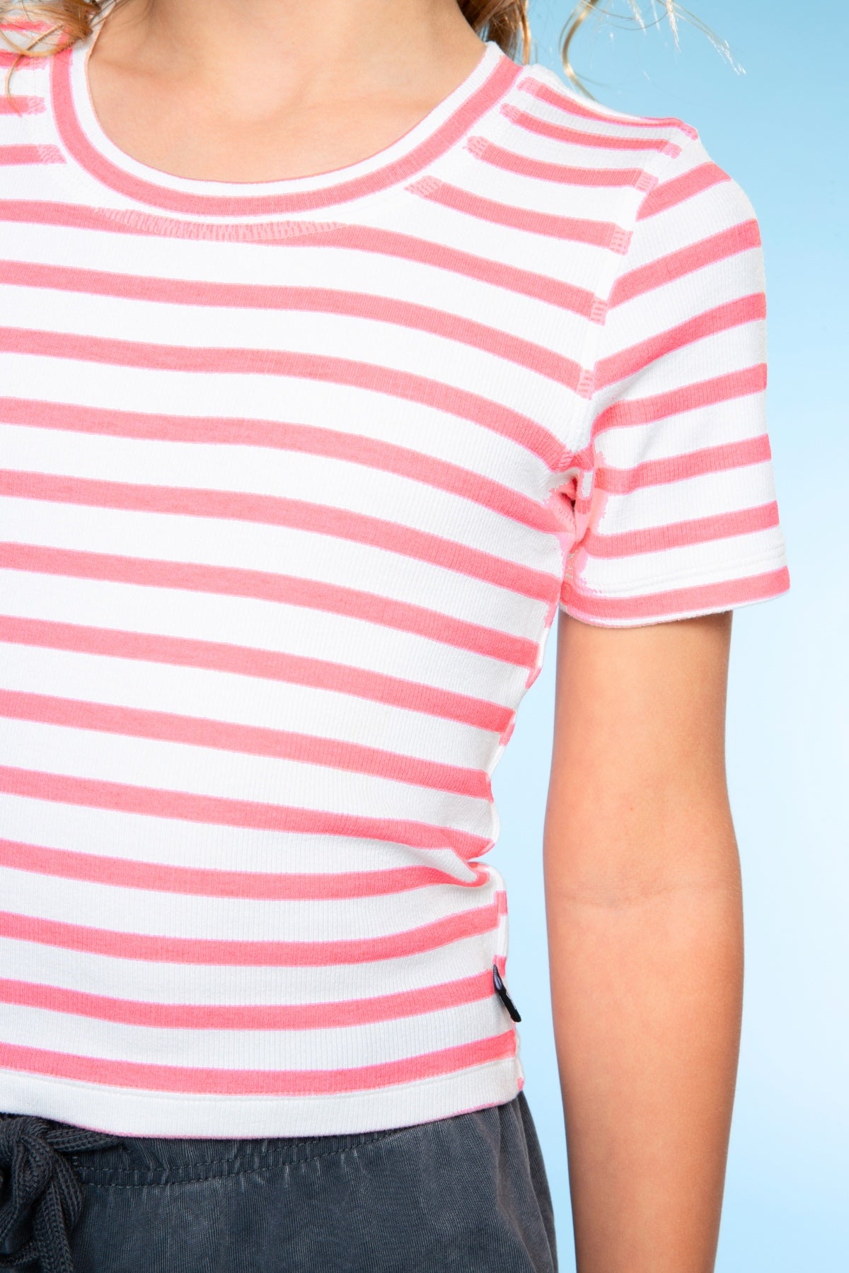 Ultra-Soft Ribbed Fitted Tee - Black - NEW!