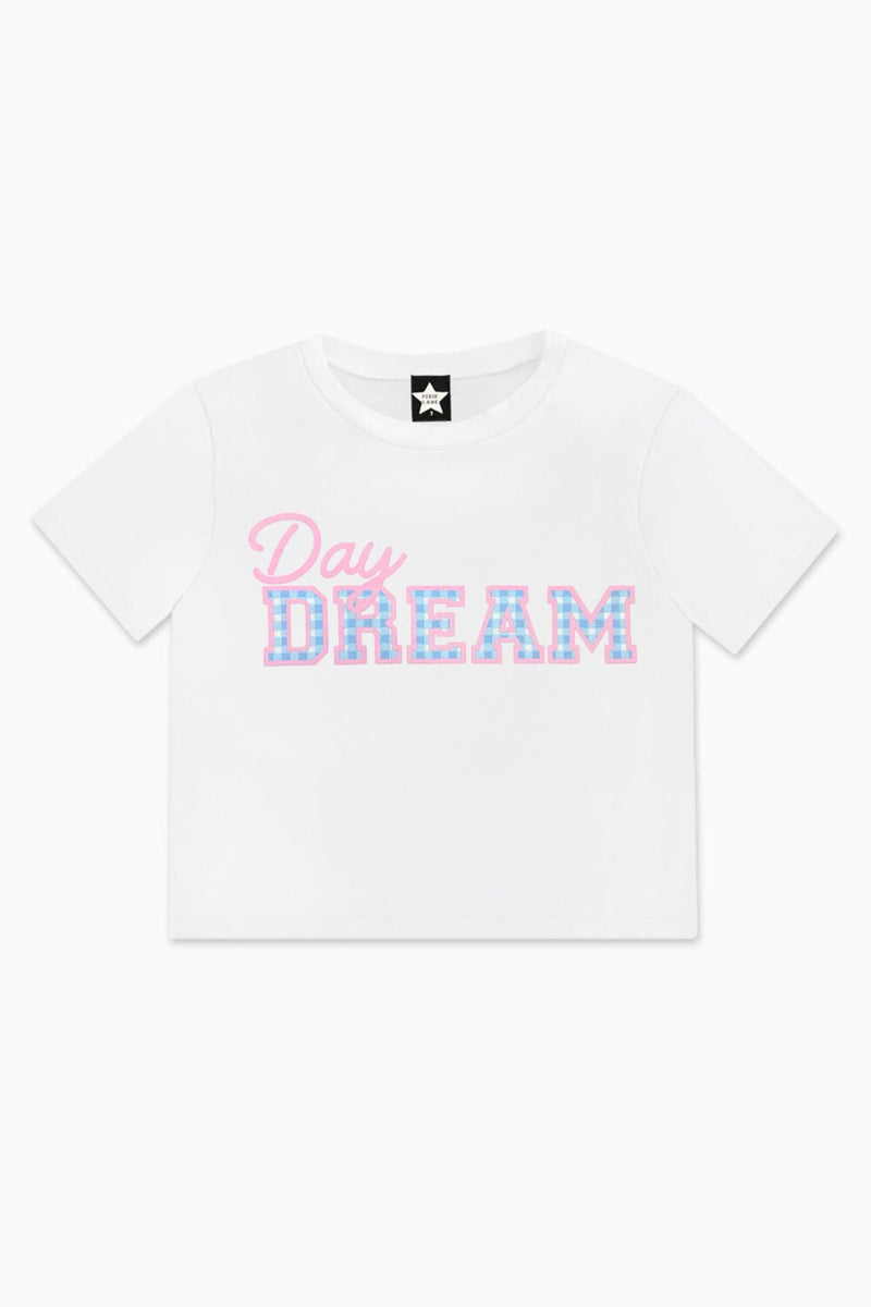 Simply Soft Easy Tee. - Ivory Gingham Daydream - NEW!
