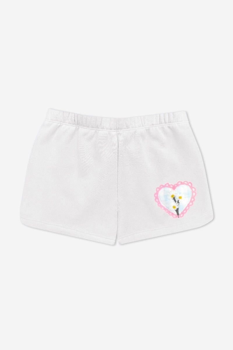 Cloud Soft French Terry Dolphin Short - Ivory Gingham Daydream - NEW!