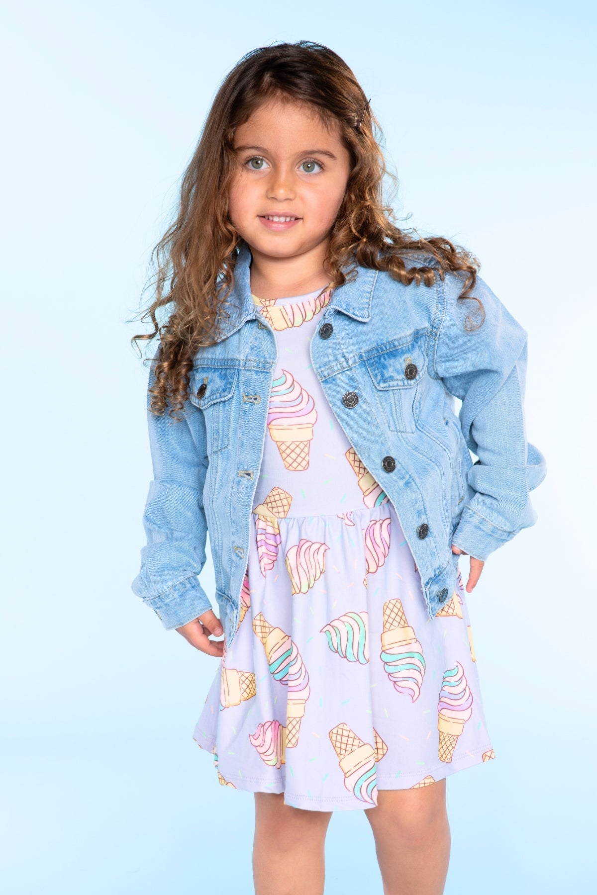 Simply Soft Short Sleeve Be Happy Dress - Tie Dye Rainbow Donuts