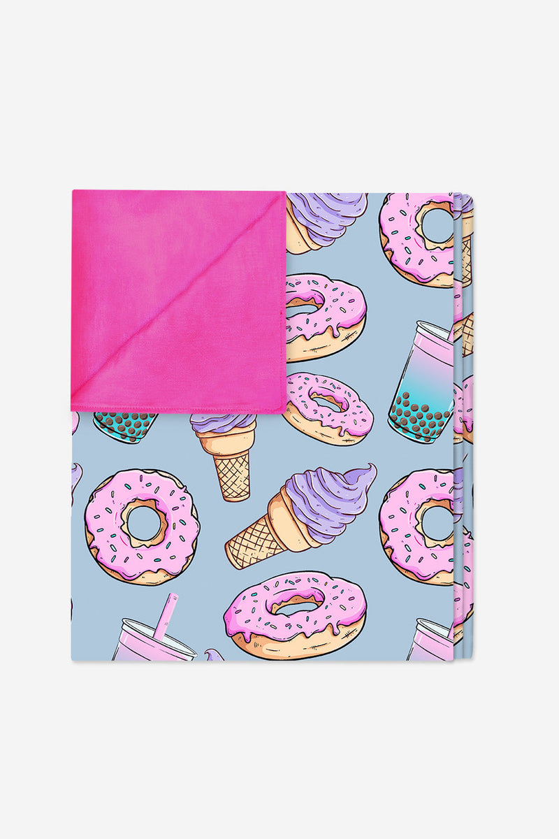 Simply Soft Reversible Blanket - Ice Cream Donut Boba - NEW!