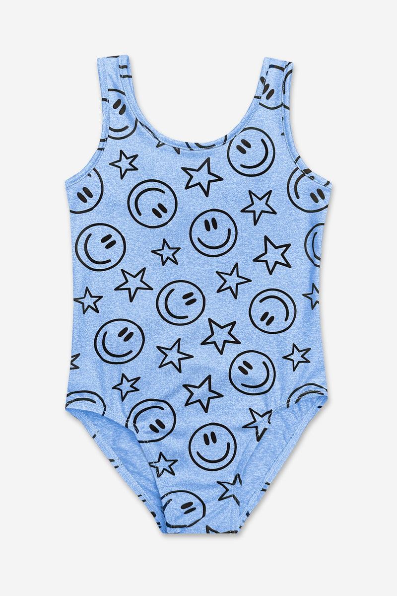Simply Soft Luxe Tank Leotard - Light Blue Smile Star