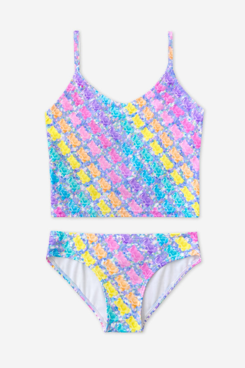 High Shine Tankini - Silver Rainbow Gummy Bear - NEW!