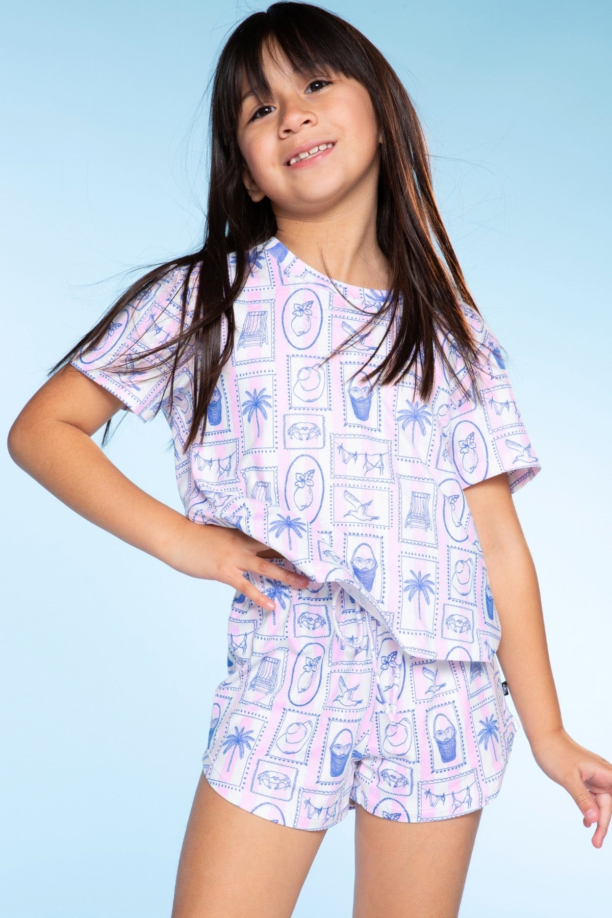 Simply Soft Easy Tee & Dolphin Short - Pink Stripe Euro Summer - NEW!