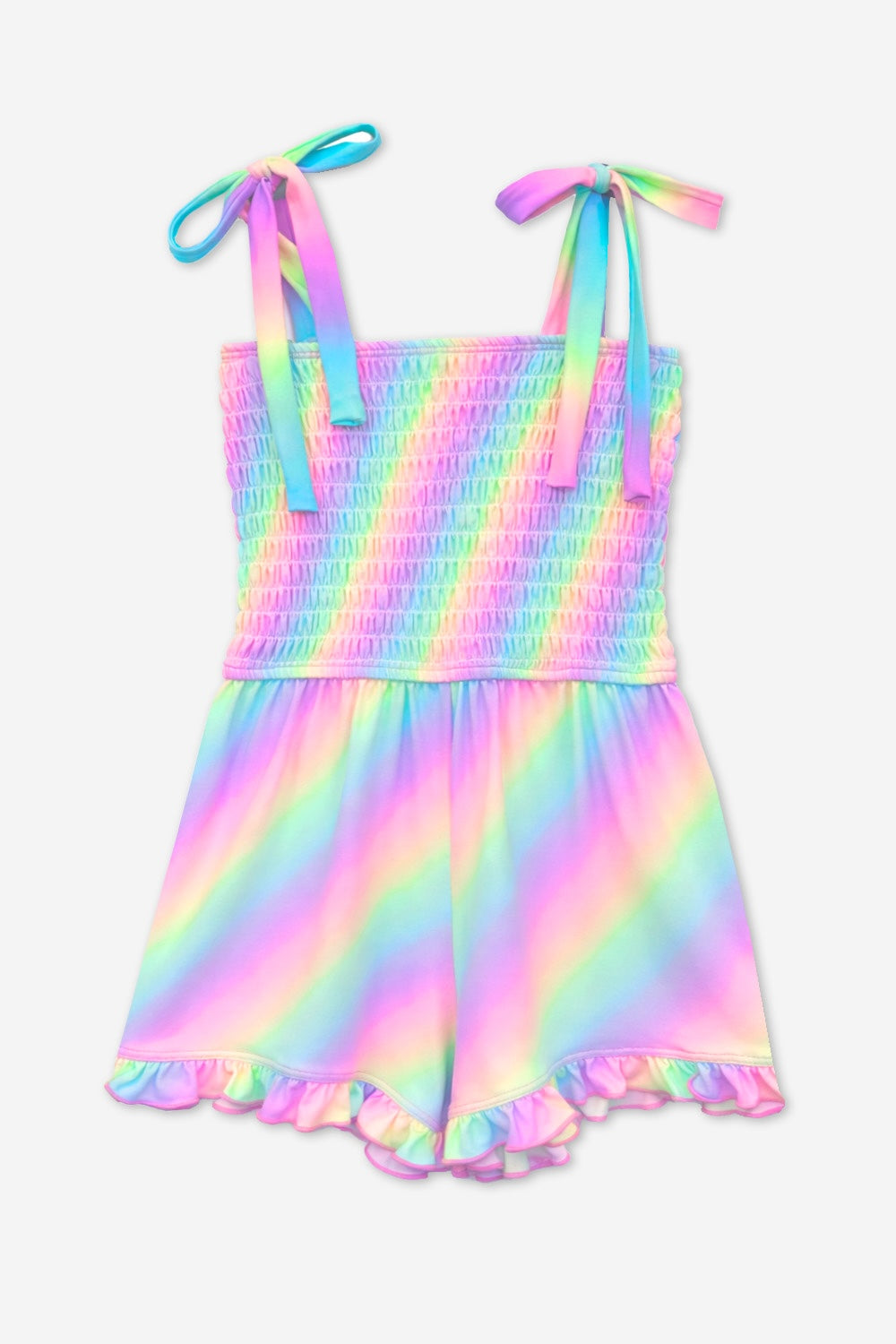 Smocked Ruffle Hem Romper