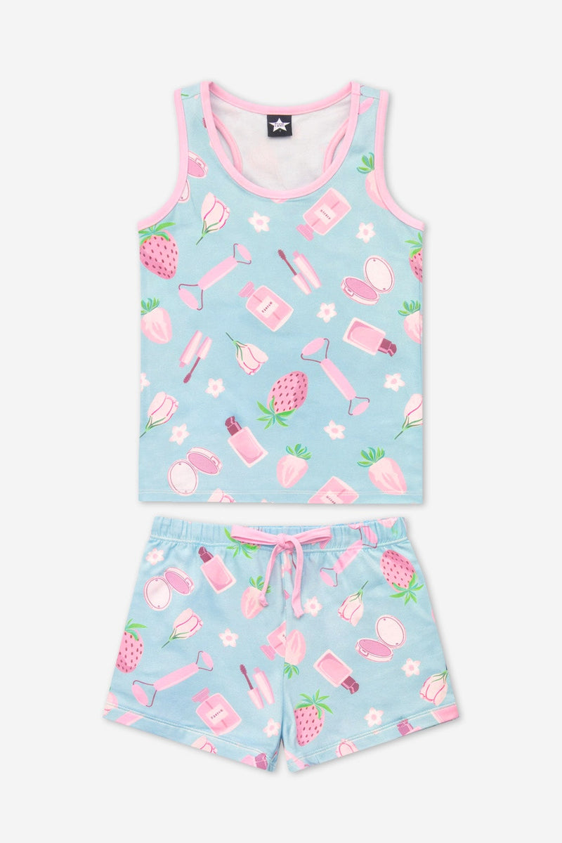 Simply Soft Racerback Tank & Dolphin Short - Sage Pink Makeup