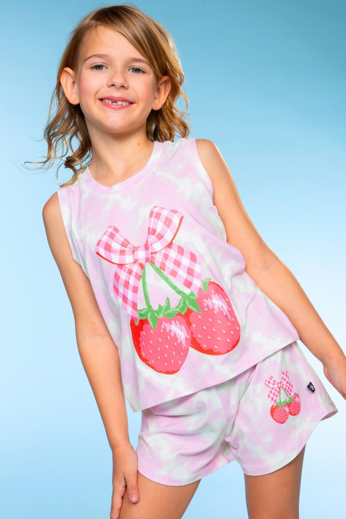 Simply Soft Tank & Dolphin Short Set - Black Rainbow Ombre Icons - NEW!
