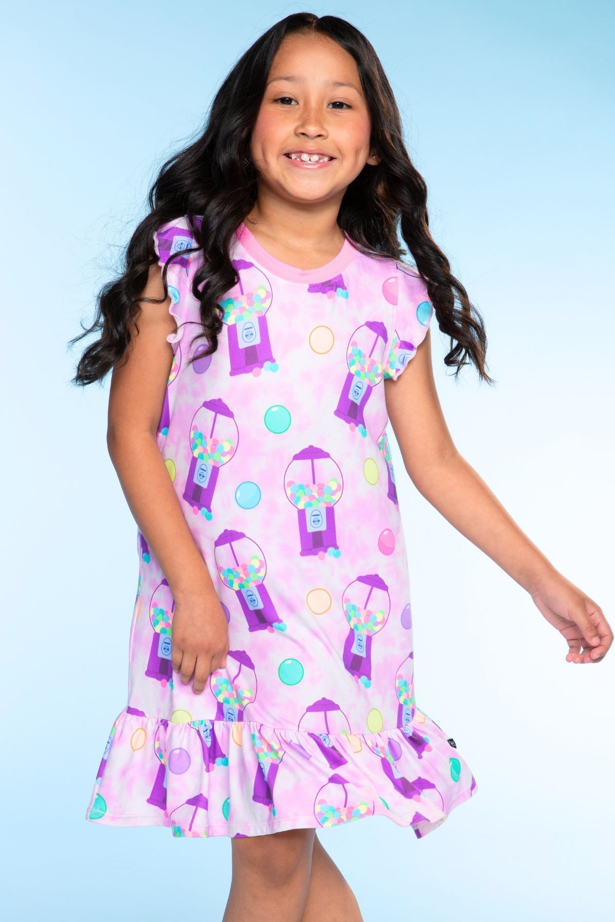 Simply Soft Flutter Sleeve Lounge Dress - Light Pink Makeup