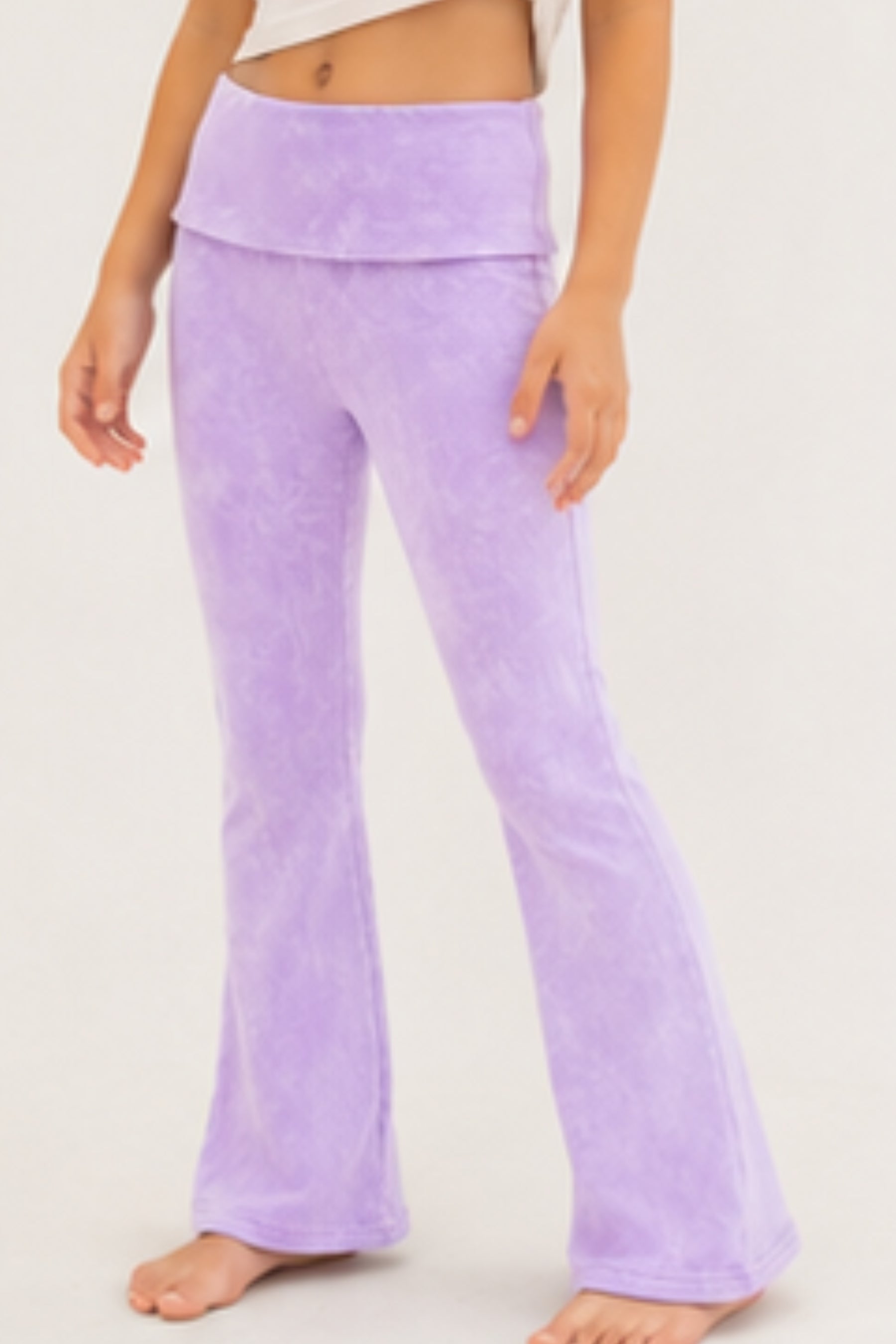 Vintage Washed Foldover Flare - Pink - NEW!