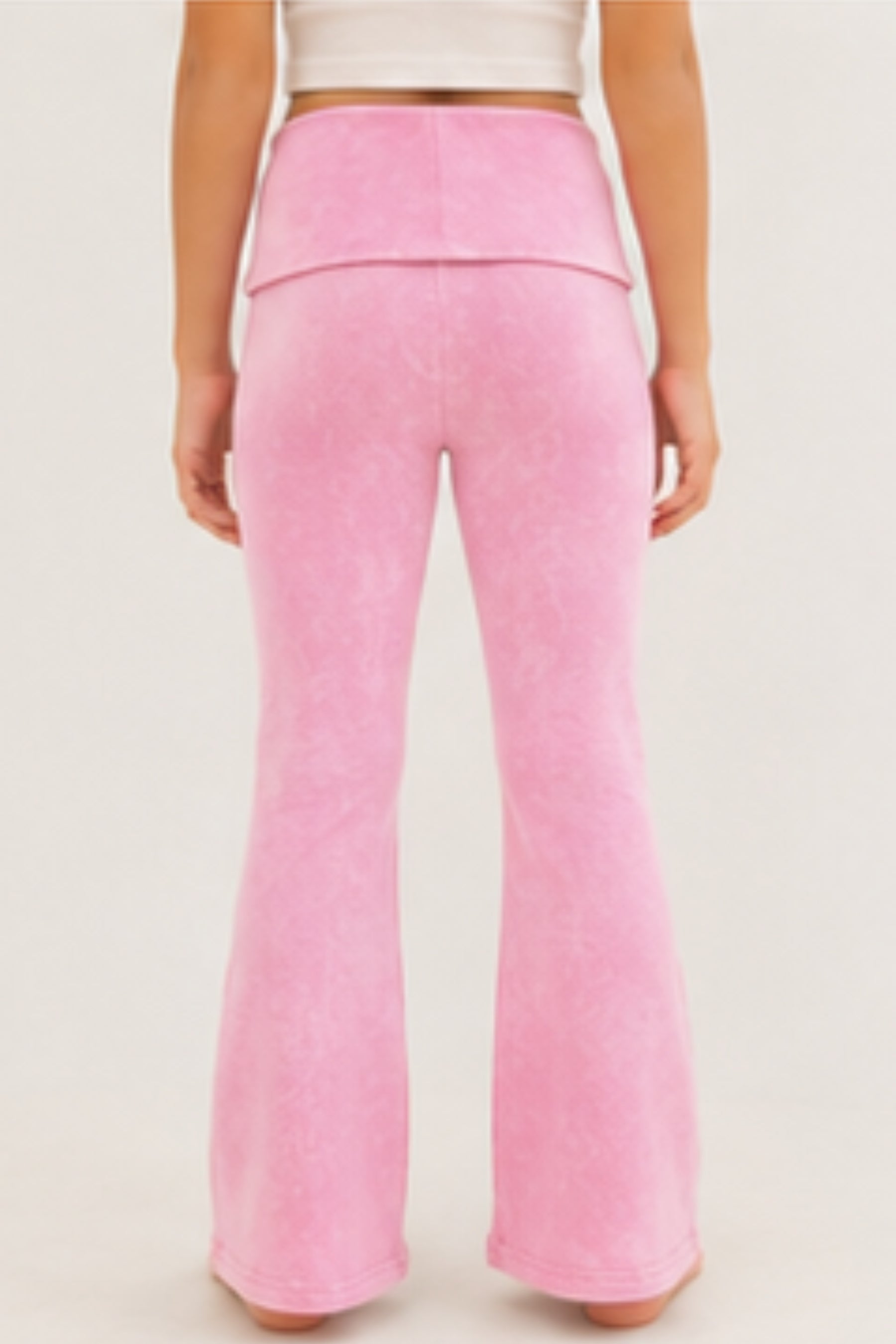 Vintage Washed Foldover Flare - Pink - NEW!
