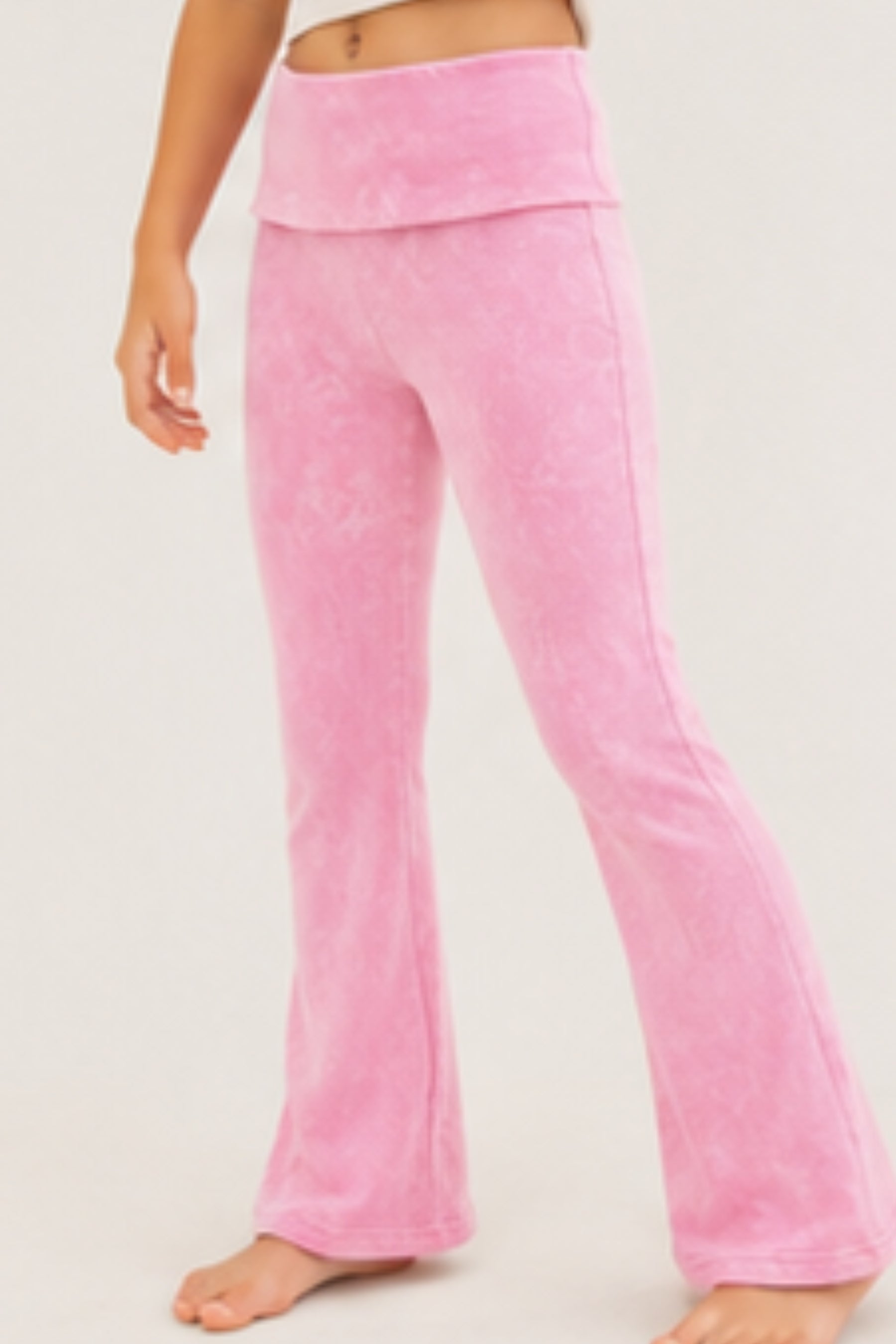 Vintage Washed Foldover Flare - Pink - NEW!