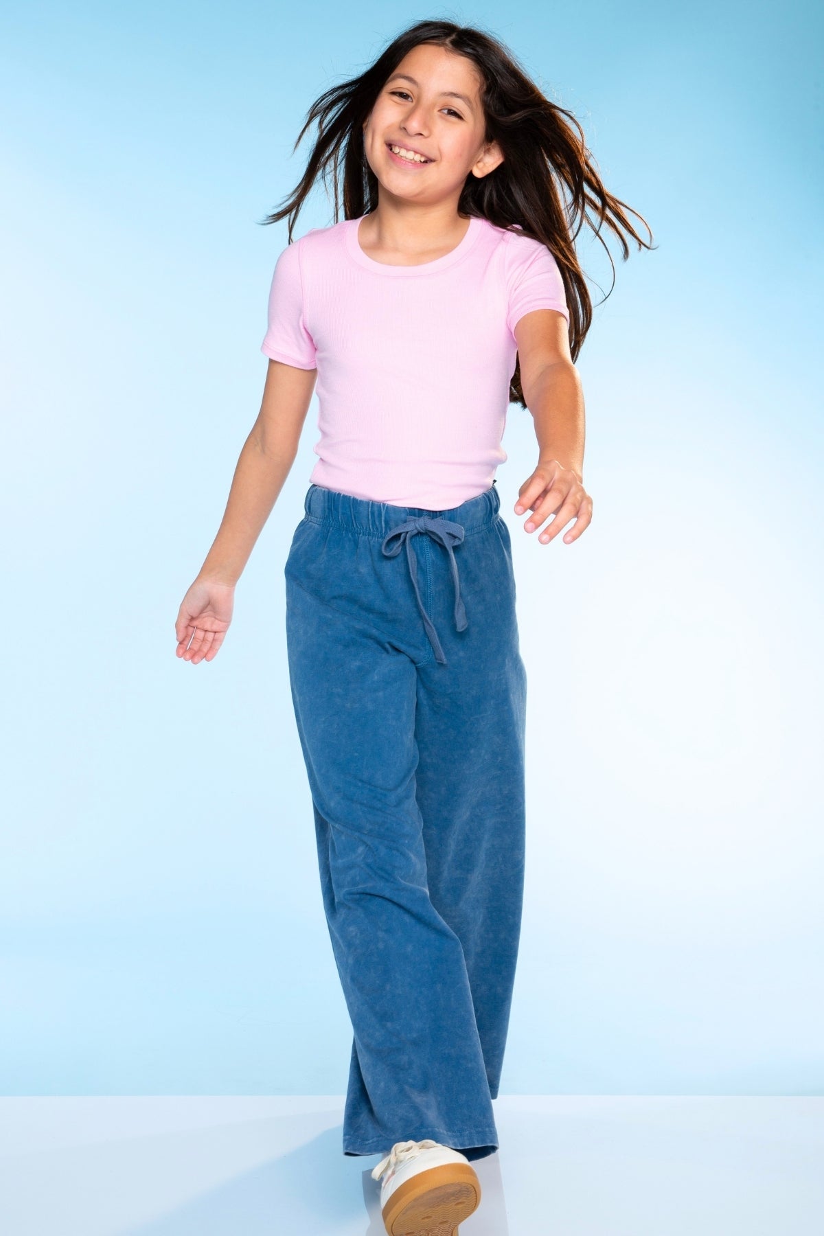 Vintage Washed Cotton Wide Leg Pant - Vintage Grey