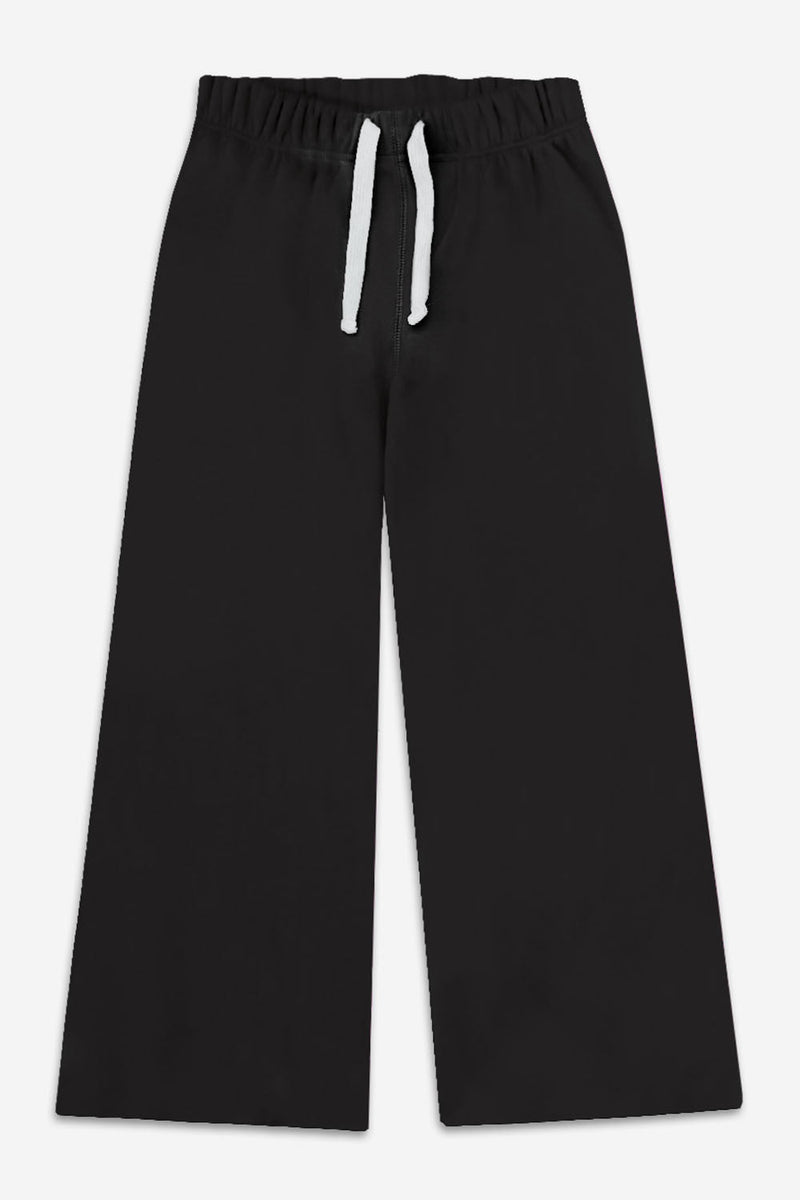 Cloud Soft French Terry Wide Leg Sweatpant - Black - NEW!