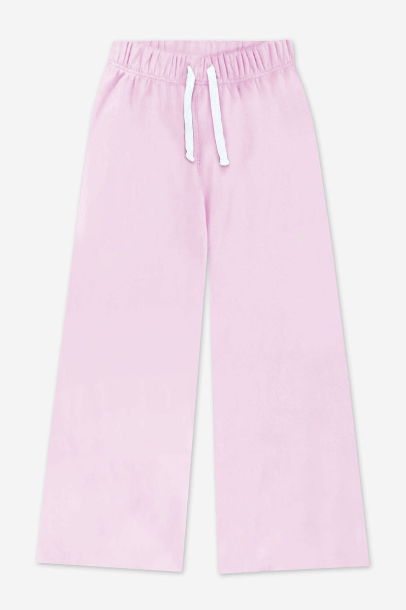 Cloud Soft French Terry Wide Leg Sweatpant - Washed Pink - NEW!