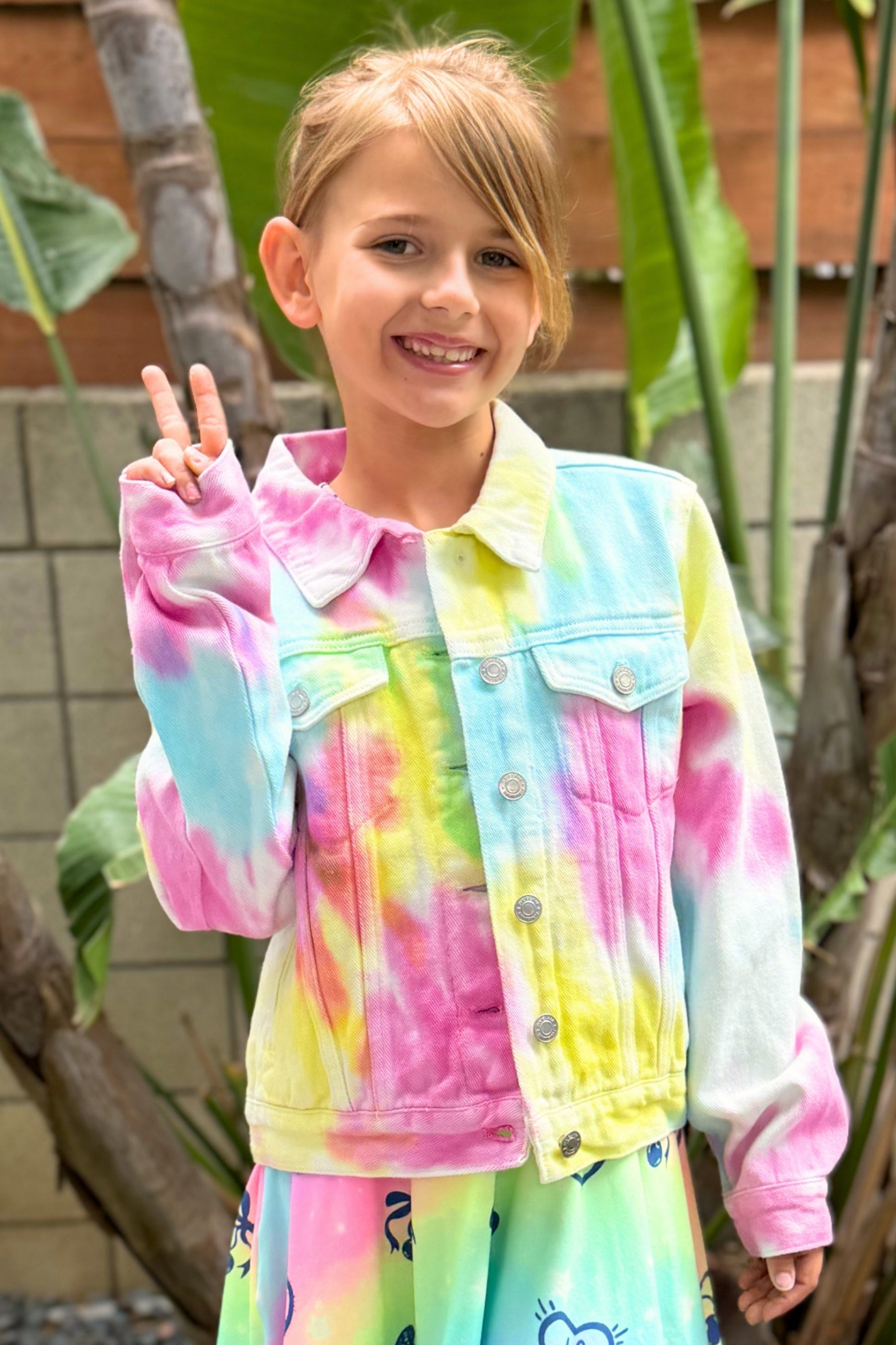 The Perfect Denim Jacket - Rainbow Tie Dye - NEW!