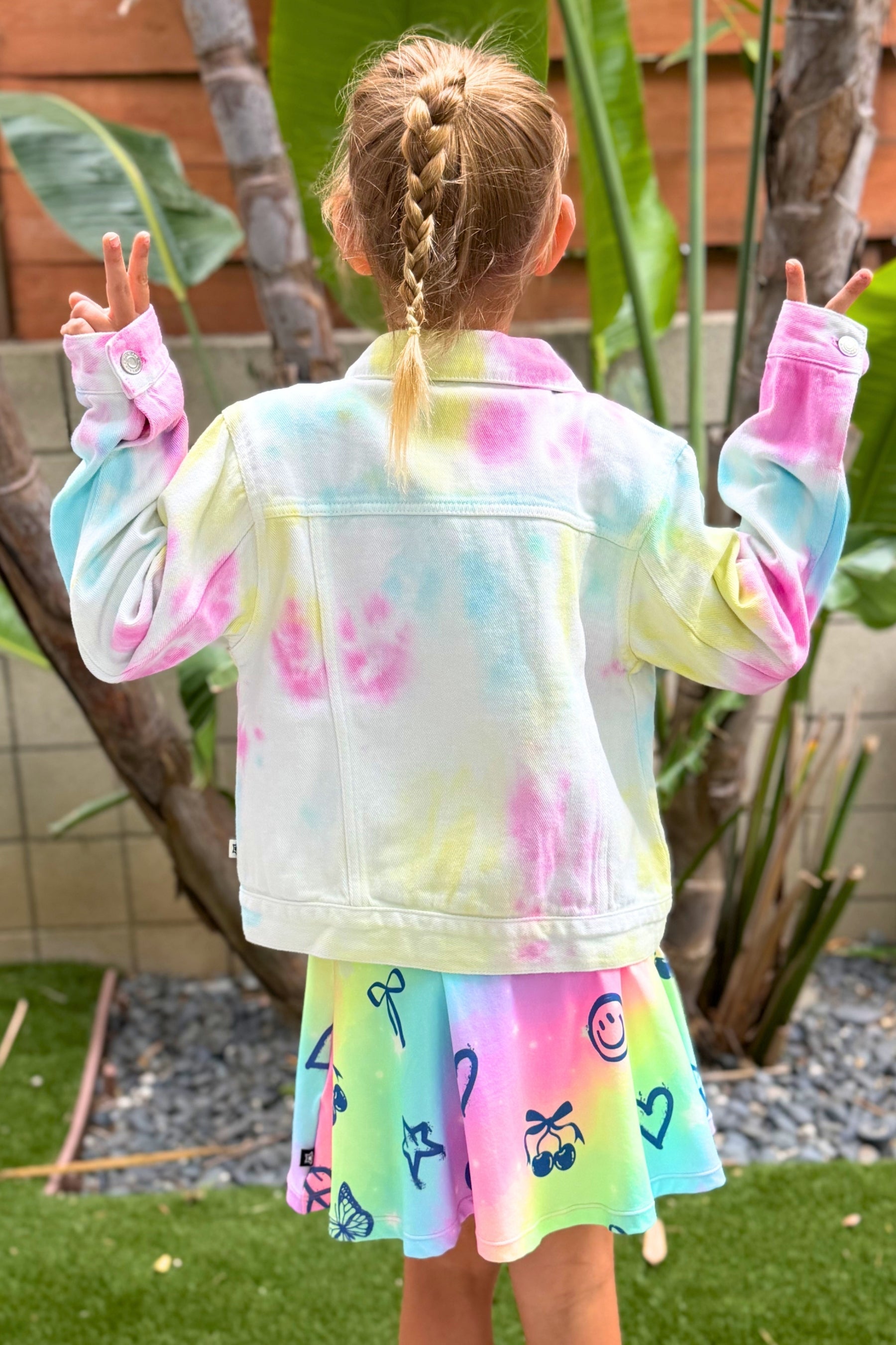 The Perfect Denim Jacket - Rainbow Tie Dye - NEW!